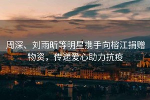 周深、劉雨昕等明星攜手向榕江捐贈物資，傳遞愛(ài)心助力抗疫