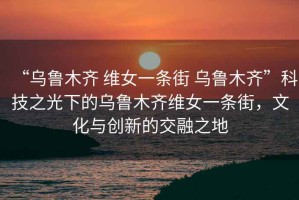 “烏魯木齊 維女一條街 烏魯木齊”科技之光下的烏魯木齊維女一條街，文化與創(chuàng  )新的交融之地