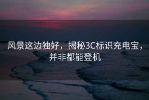 風(fēng)景這邊獨好，揭秘3C標識充電寶，并非都能登機