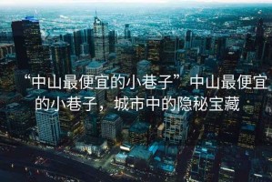 “中山最便宜的小巷子”中山最便宜的小巷子，城市中的隱秘寶藏