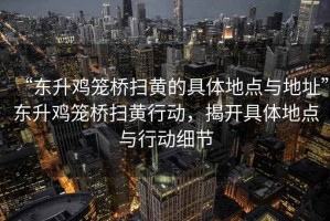 “東升雞籠橋掃黃的具體地點(diǎn)與地址”東升雞籠橋掃黃行動(dòng)，揭開(kāi)具體地點(diǎn)與行動(dòng)細節