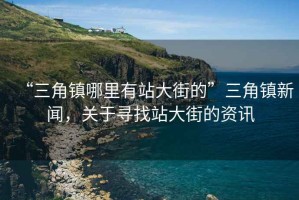 “三角鎮哪里有站大街的”三角鎮新聞，關(guān)于尋找站大街的資訊