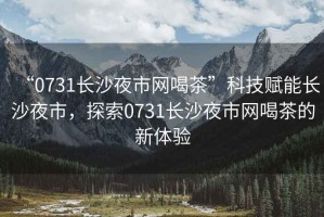 “0731長(cháng)沙夜市網(wǎng)喝茶”科技賦能長(cháng)沙夜市，探索0731長(cháng)沙夜市網(wǎng)喝茶的新體驗