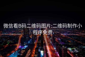 微信看B碼二維碼圖片:二維碼制作小程序免費