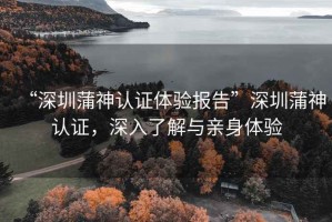 “深圳蒲神認證體驗報告”深圳蒲神認證，深入了解與親身體驗