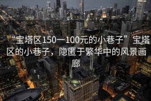 “寶塔區150一100元的小巷子”寶塔區的小巷子，隱匿于繁華中的風(fēng)景畫(huà)廊