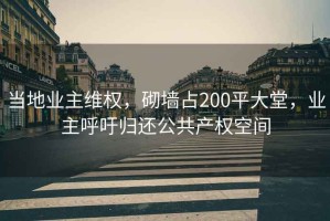 當地業(yè)主維權，砌墻占200平大堂，業(yè)主呼吁歸還公共產(chǎn)權空間