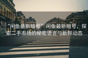 “閑魚(yú)最新暗號”閑魚(yú)最新暗號，探索二手市場(chǎng)的秘密語(yǔ)言與新鮮動(dòng)態(tài)