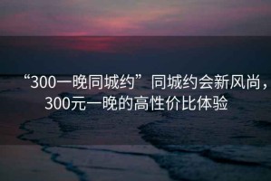 “300一晚同城約”同城約會(huì )新風(fēng)尚，300元一晚的高性?xún)r(jià)比體驗