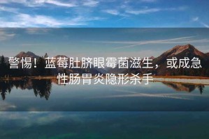 警惕！藍莓肚臍眼霉菌滋生，或成急性腸胃炎隱形殺手