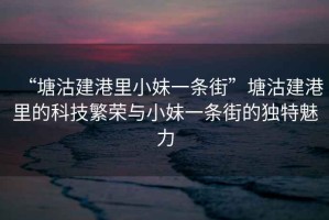 “塘沽建港里小妹一條街”塘沽建港里的科技繁榮與小妹一條街的獨特魅力
