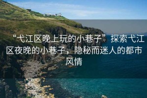 “弋江區晚上玩的小巷子”探索弋江區夜晚的小巷子，隱秘而迷人的都市風(fēng)情