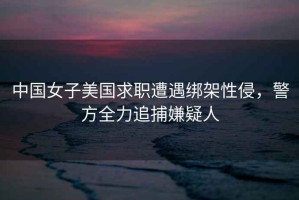 中國女子美國求職遭遇綁架性侵，警方全力追捕嫌疑人