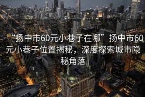 “揚中市60元小巷子在哪”揚中市60元小巷子位置揭秘，深度探索城市隱秘角落