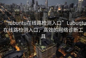 “l(fā)ubuntu在線(xiàn)路檢測入口”Lubuntu在線(xiàn)路檢測入口，高效的網(wǎng)絡(luò )診斷工具