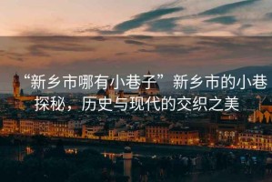 “新鄉市哪有小巷子”新鄉市的小巷探秘，歷史與現代的交織之美