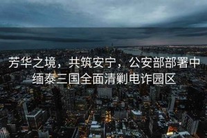 芳華之境，共筑安寧，公安部部署中緬泰三國全面清剿電詐園區