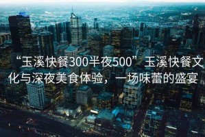 “玉溪快餐300半夜500”玉溪快餐文化與深夜美食體驗，一場(chǎng)味蕾的盛宴