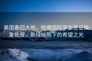 美國春回大地，哈佛國際學(xué)生簽證恢復處理，新綠映照下的希望之光