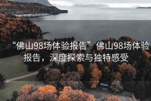 “佛山98場(chǎng)體驗報告”佛山98場(chǎng)體驗報告，深度探索與獨特感受
