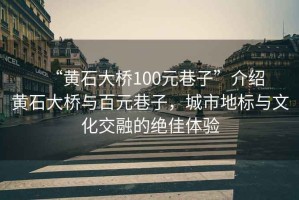 “黃石大橋100元巷子”介紹
黃石大橋與百元巷子，城市地標與文化交融的絕佳體驗
