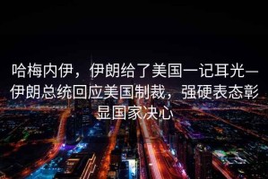哈梅內伊，伊朗給了美國一記耳光—伊朗總統回應美國制裁，強硬表態(tài)彰顯國家決心