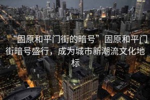 “固原和平門(mén)街的暗號”固原和平門(mén)街暗號盛行，成為城市新潮流文化地標