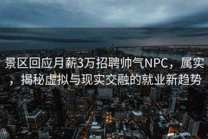 景區回應月薪3萬(wàn)招聘帥氣NPC，屬實(shí)，揭秘虛擬與現實(shí)交融的就業(yè)新趨勢