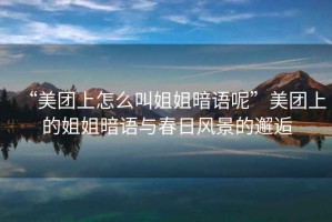 “美團上怎么叫姐姐暗語(yǔ)呢”美團上的姐姐暗語(yǔ)與春日風(fēng)景的邂逅