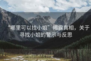 “哪里可以找小姐”揭露真相，關(guān)于尋找小姐的警示與反思