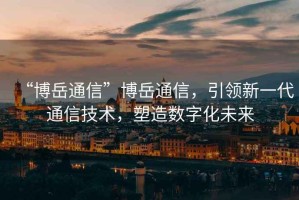 “博岳通信”博岳通信，引領(lǐng)新一代通信技術(shù)，塑造數字化未來(lái)