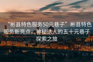 “彬縣特色服務(wù)50元巷子”彬縣特色服務(wù)新亮點(diǎn)，神秘誘人的五十元巷子探索之旅