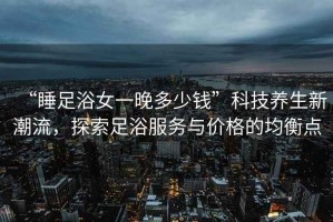 “睡足浴女一晚多少錢(qián)”科技養生新潮流，探索足浴服務(wù)與價(jià)格的均衡點(diǎn)