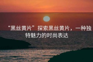 “黑絲黃片”探索黑絲黃片，一種獨特魅力的時(shí)尚表達