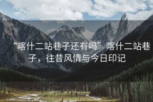 “喀什二站巷子還有嗎”喀什二站巷子，往昔風(fēng)情與今日印記