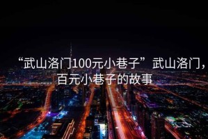 “武山洛門(mén)100元小巷子”武山洛門(mén)，百元小巷子的故事