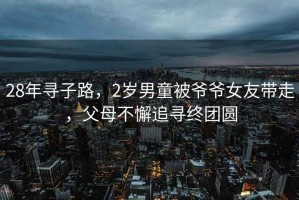 28年尋子路，2歲男童被爺爺女友帶走，父母不懈追尋終團圓