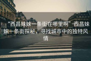 “西昌妹妹一條街在哪里啊”西昌妹妹一條街探秘，尋找城市中的獨特風(fēng)情