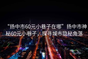 “揚中市60元小巷子在哪”揚中市神秘60元小巷子，探尋城市隱秘角落