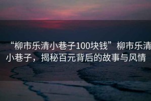 “柳市樂(lè )清小巷子100塊錢(qián)”柳市樂(lè )清小巷子，揭秘百元背后的故事與風(fēng)情