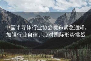中國半導體行業(yè)協(xié)會(huì )發(fā)布緊急通知，加強行業(yè)自律，應對國際形勢挑戰