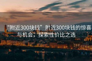 “附近300塊錢(qián)”附近300塊錢(qián)的驚喜與機會(huì )，探索性?xún)r(jià)比之選