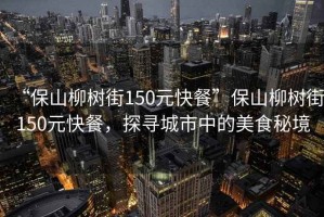 “保山柳樹(shù)街150元快餐”保山柳樹(shù)街150元快餐，探尋城市中的美食秘境