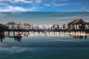 “東莞98spa包含飛機大概多少錢(qián)”東莞最新SPA服務(wù)與飛機體驗價(jià)格揭秘