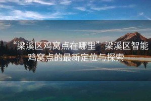 “梁溪區雞窩點(diǎn)在哪里”梁溪區智能雞窩點(diǎn)的最新定位與探索