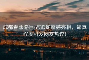 成都春熙路巨型3D蛇震撼亮相，逼真程度引發(fā)網(wǎng)友熱議！