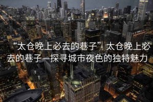 “太倉晚上必去的巷子”太倉晚上必去的巷子—探尋城市夜色的獨特魅力