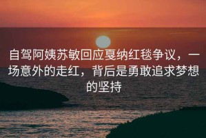 自駕阿姨蘇敏回應戛納紅毯爭議，一場(chǎng)意外的走紅，背后是勇敢追求夢(mèng)想的堅持