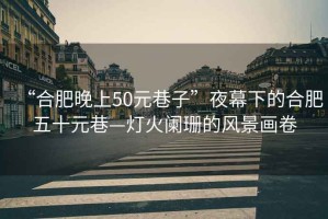 “合肥晚上50元巷子”夜幕下的合肥五十元巷—燈火闌珊的風(fēng)景畫(huà)卷