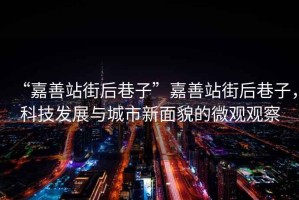 “嘉善站街后巷子”嘉善站街后巷子，科技發(fā)展與城市新面貌的微觀(guān)觀(guān)察
